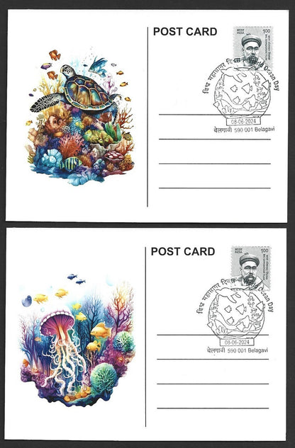 India 2024 World Ocean Day pictorial event postcards (7)