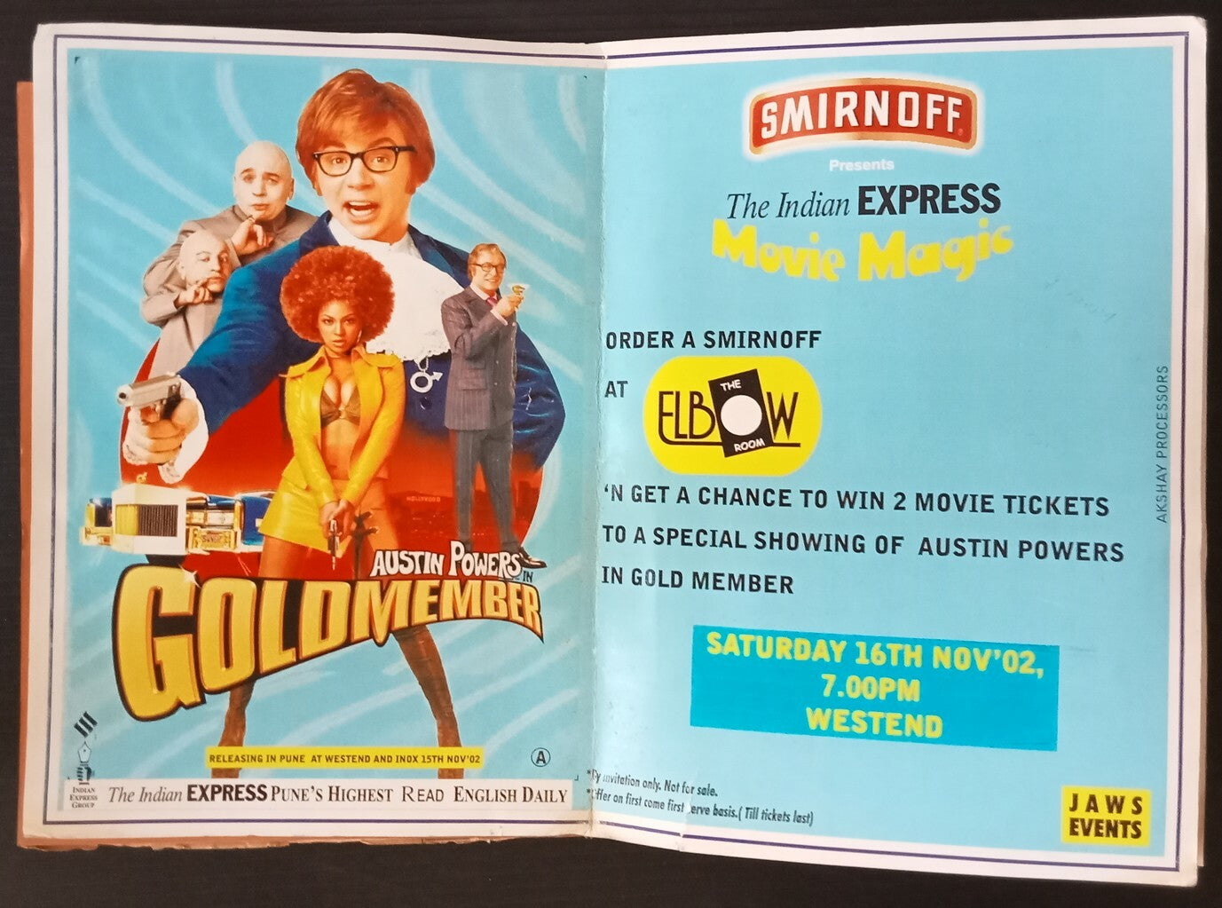 AOP 2002 AUSTIN POWERS 3 India release - distributor's scrapbook 