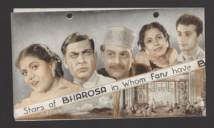 Bollywood 1942 BHAROSA herald Minerva Production Sardar Akhtar