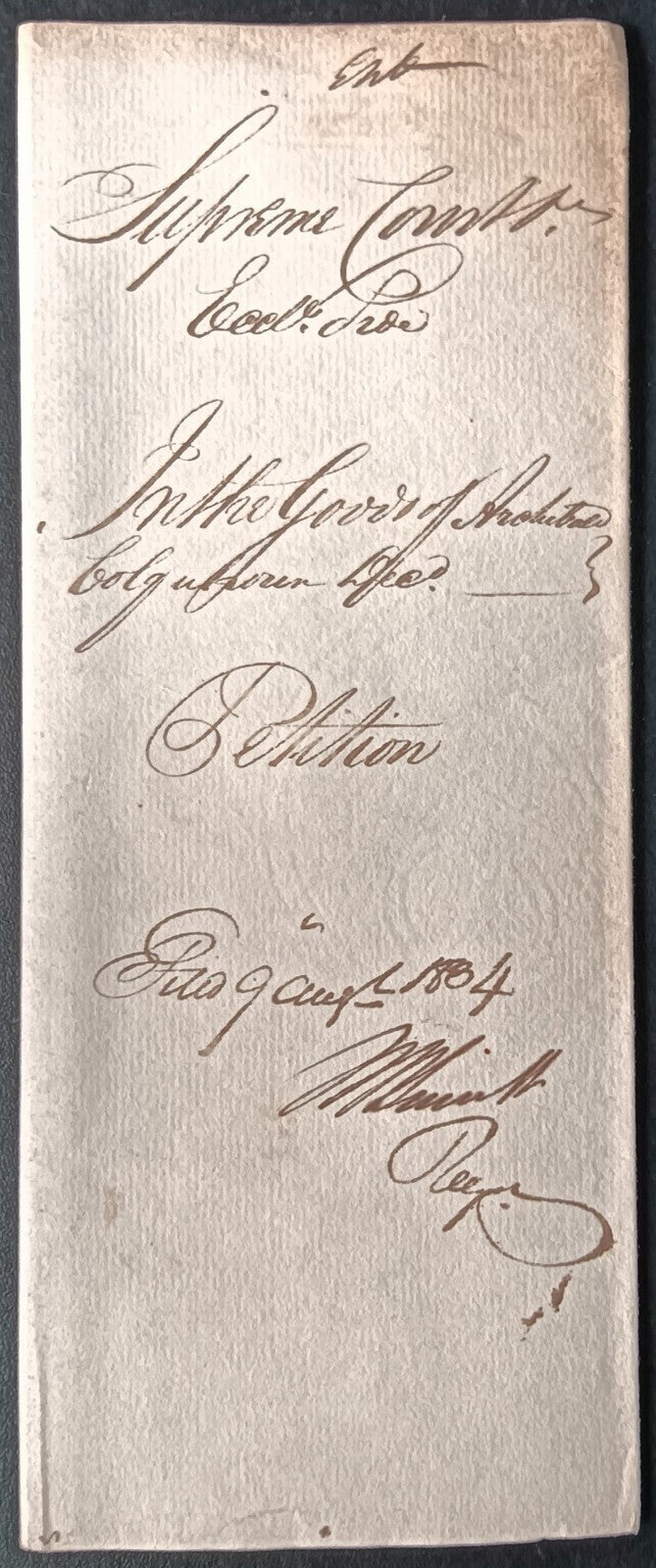 India King William IV 1834 Fort William, Calcutta document