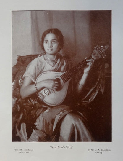 India New year's song by A. X. Trinidade vintage print 9 1\2  x 14 1\2"