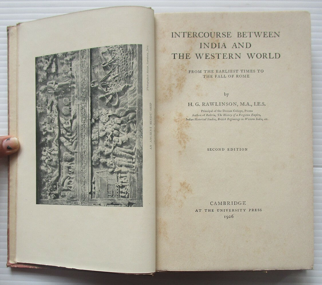 Intercouse between India & the Western World by Rawlinson HC 1926 Cambridge UP