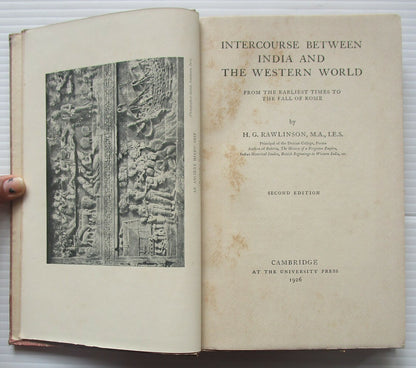 Intercouse between India & the Western World by Rawlinson HC 1926 Cambridge UP