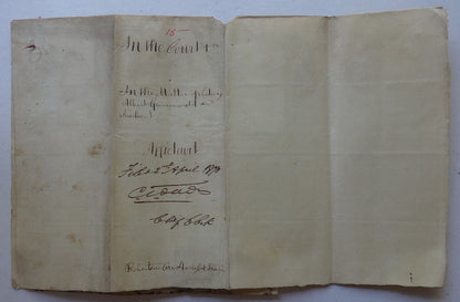 India QV High Court 1869 4a & 4R lilacs & on 1870 document