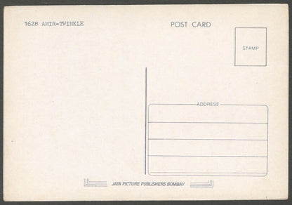 AOP India Bollywood AMIR KHAN & TWINKLE KHANNA vintage postcard 