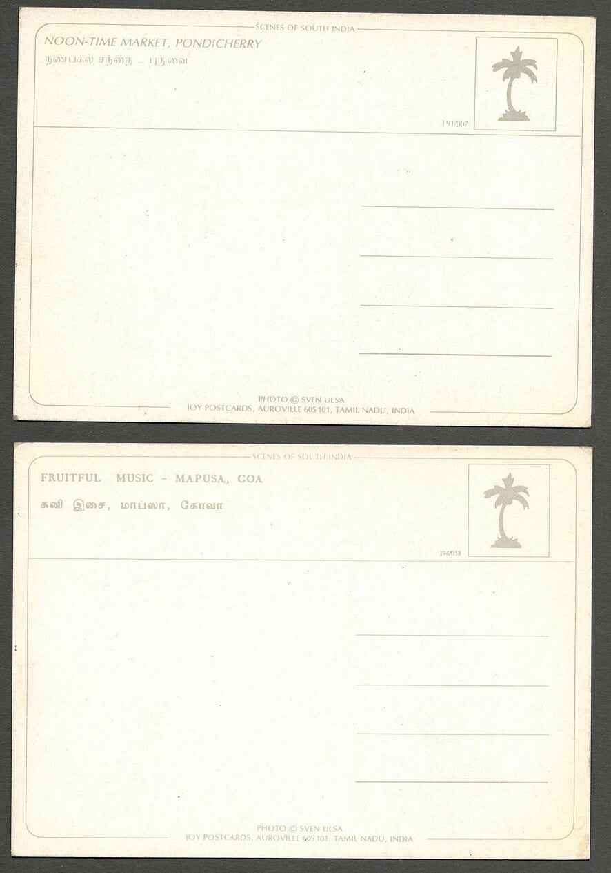 AOP India South India Goa Pondicherry vintage Auroville postcards (6)