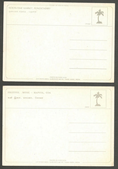 AOP India South India Goa Pondicherry vintage Auroville postcards (6)