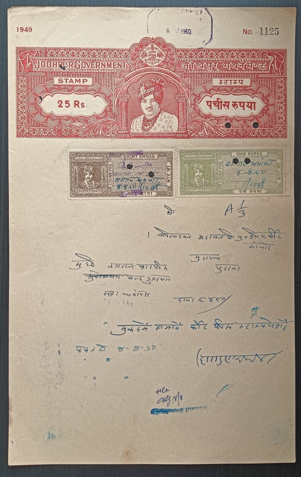 India Jodhpur state stamp papers (5)