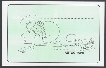 AOP Somnath Chatterjee, Artist pen sketch on autograph card India 