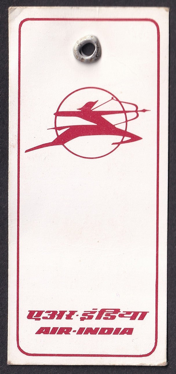 Vintage baggage tag AIR INDIA