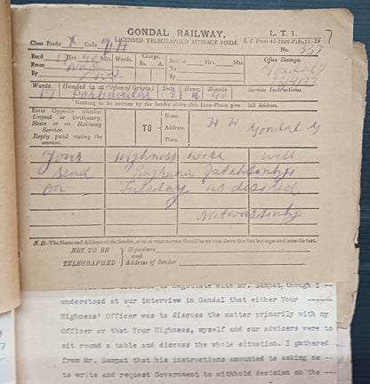 India 1933 Gondal Porbandar Dispute correspondence incl. 20 signed by Maharajas
