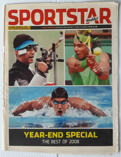 India Sportstar 2008-10 SHOOTING cover issues 10” X 13” (3)