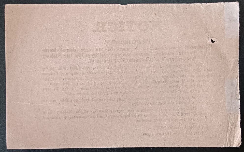 India NOTICE 9th November 1942 Withdrawal Rupee & Half Rupee Coins KGV & KGVI