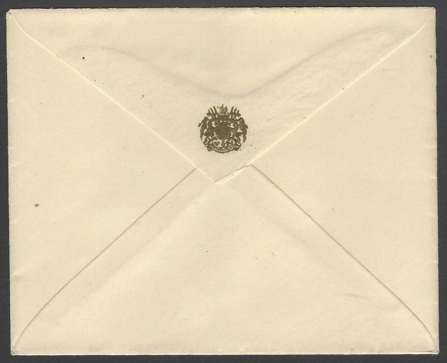 AOPIMT India crested Coat of Arms envelope Jaipur State unused