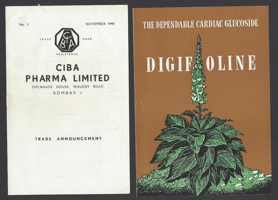 India 1940s to 1950s CIBA medical advertisement brochures (10) zaz