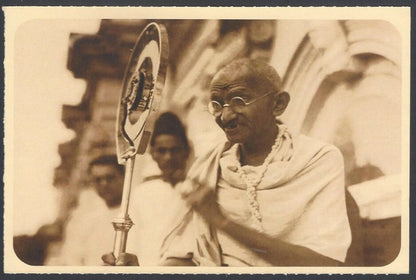 AOP India full back pictorial 50p Gandhi postal card GANDHI 
