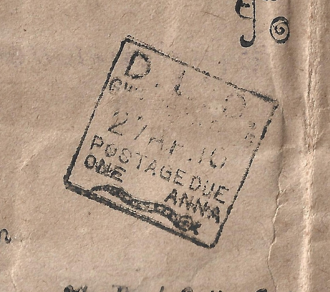 (AOP) India 1910 ambulance envelope with 2 diff GWALIOR STATE DLO hs