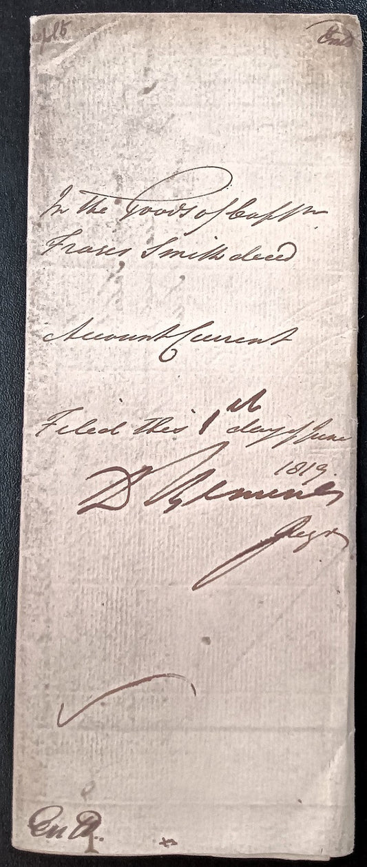 India King George IIII 1819 Fort William, Calcutta 2 page document