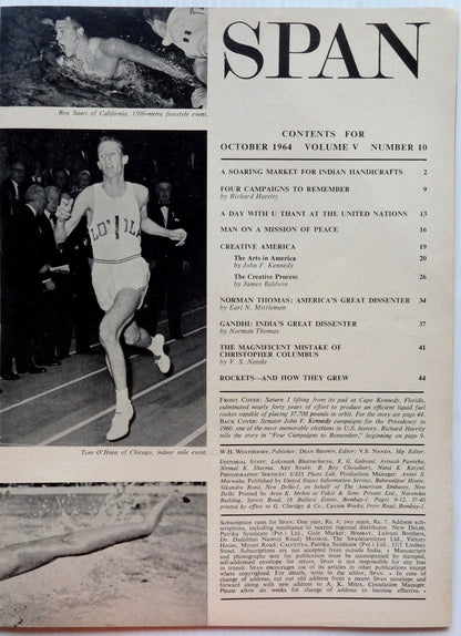 India SPAN Oct 1964 issue GANDHI: THE GREAT DISSENTER etc