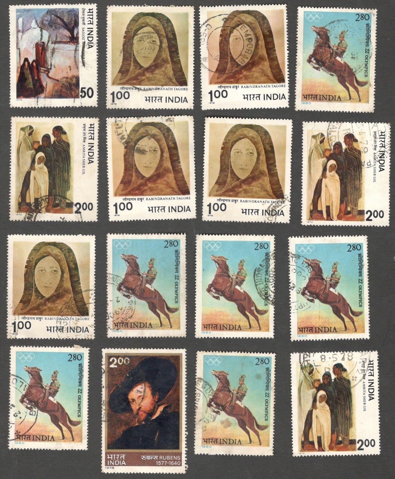 AOP India used commemoratives x 214