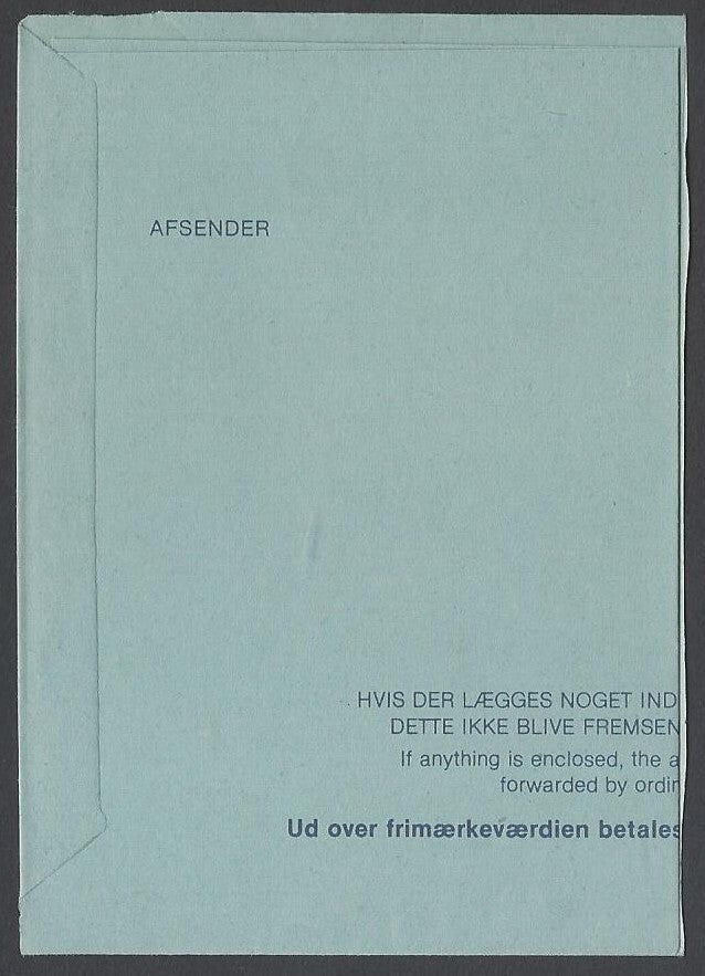 AOP Denmark 350k envelope part used First Day to Calangute, Goa, India