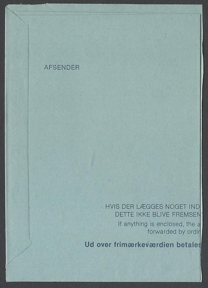 AOP Denmark 350k envelope part used First Day to Calangute, Goa, India