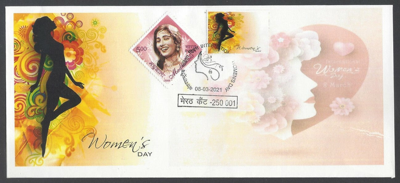 AOP India 2021 WOMEN'S DAY event cover with 2008 Madhubala with label set of 5