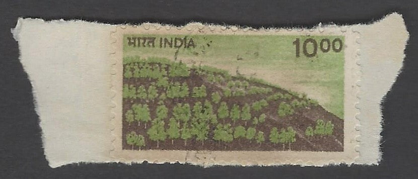 AOP India Postal Forgery : 1979-88 10R Forests used on piece