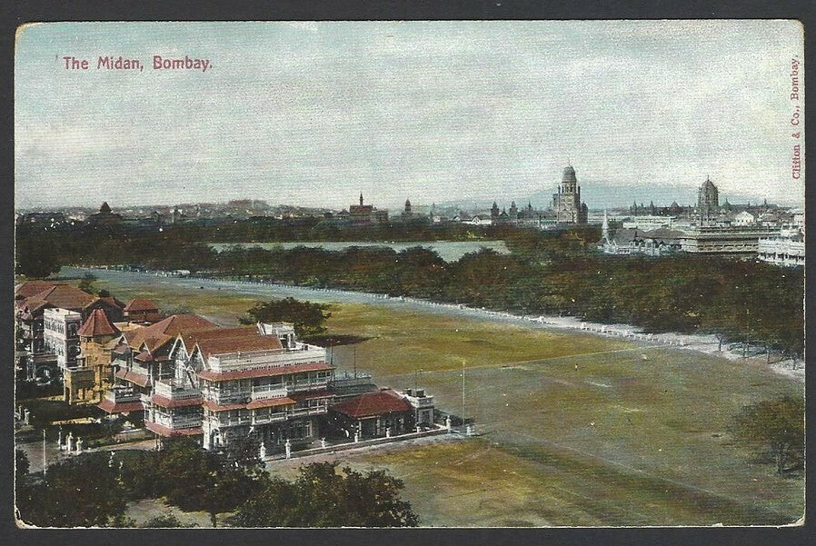 India BOMBAY vintage UB colour postcard The Midan Maidan