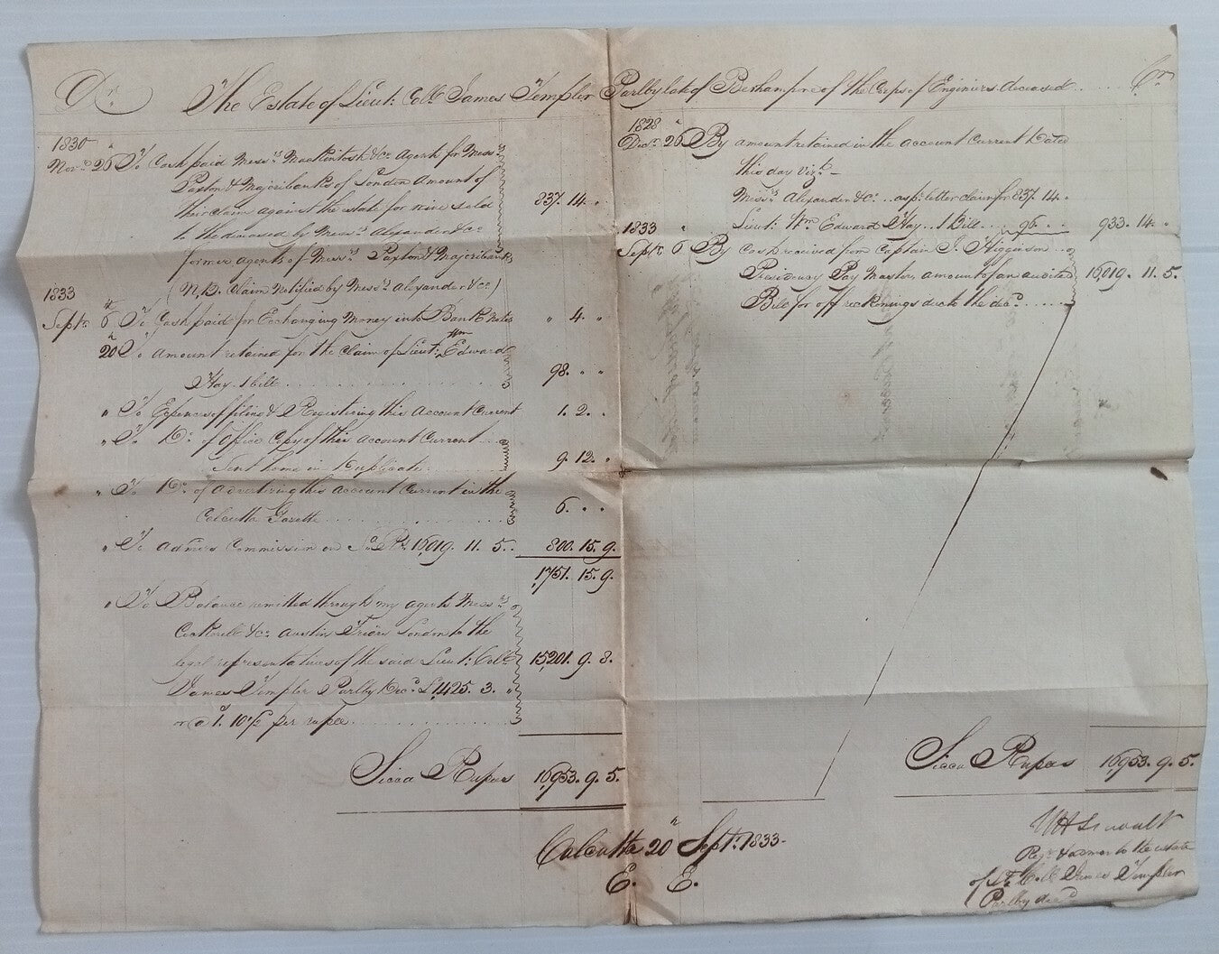 AOP India 1833 Supreme Court, Fort Williams, Calcutta document