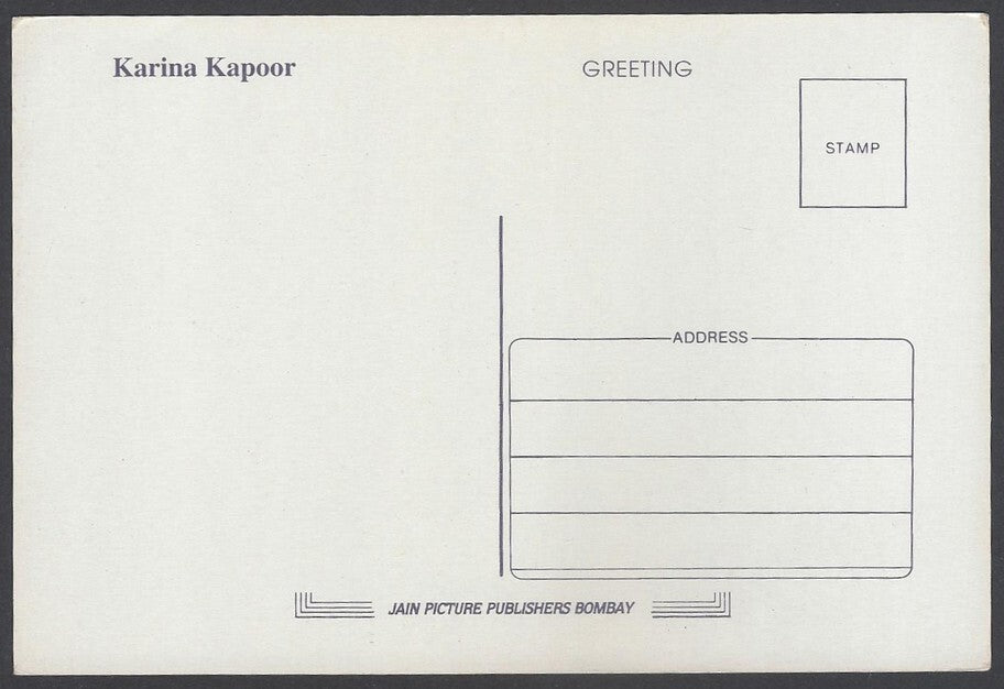 AOP India vintage Bollywood postcard KAREENA KAPOOR
