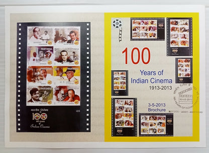 AOP India 2003 100 Years of Cinema sheetlets set of 6 on 6 information brochures
