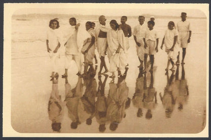 AOP India full back pictorial 50p Gandhi postal card GANDHI 