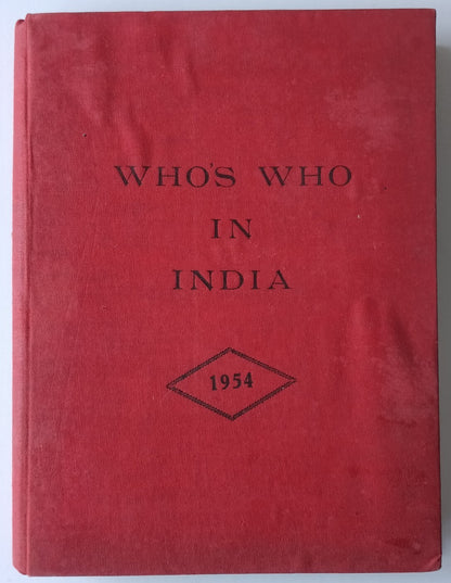 AOP WHO'S WHO IN INDIA 1954
