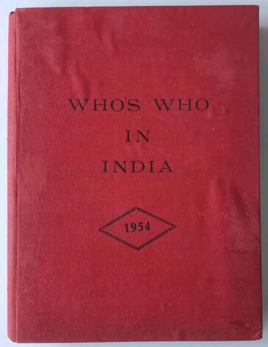 AOP WHO'S WHO IN INDIA 1954