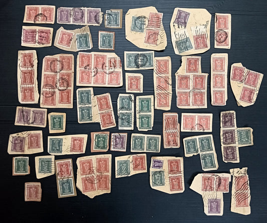 India Officials 1958-71 1R 2R 5R & 10R on paper (100+ stamps)