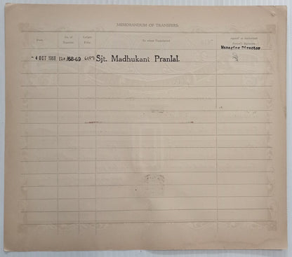 India 1953 The Tarun Commercial Mills Ltd Ahmedabad share certificate