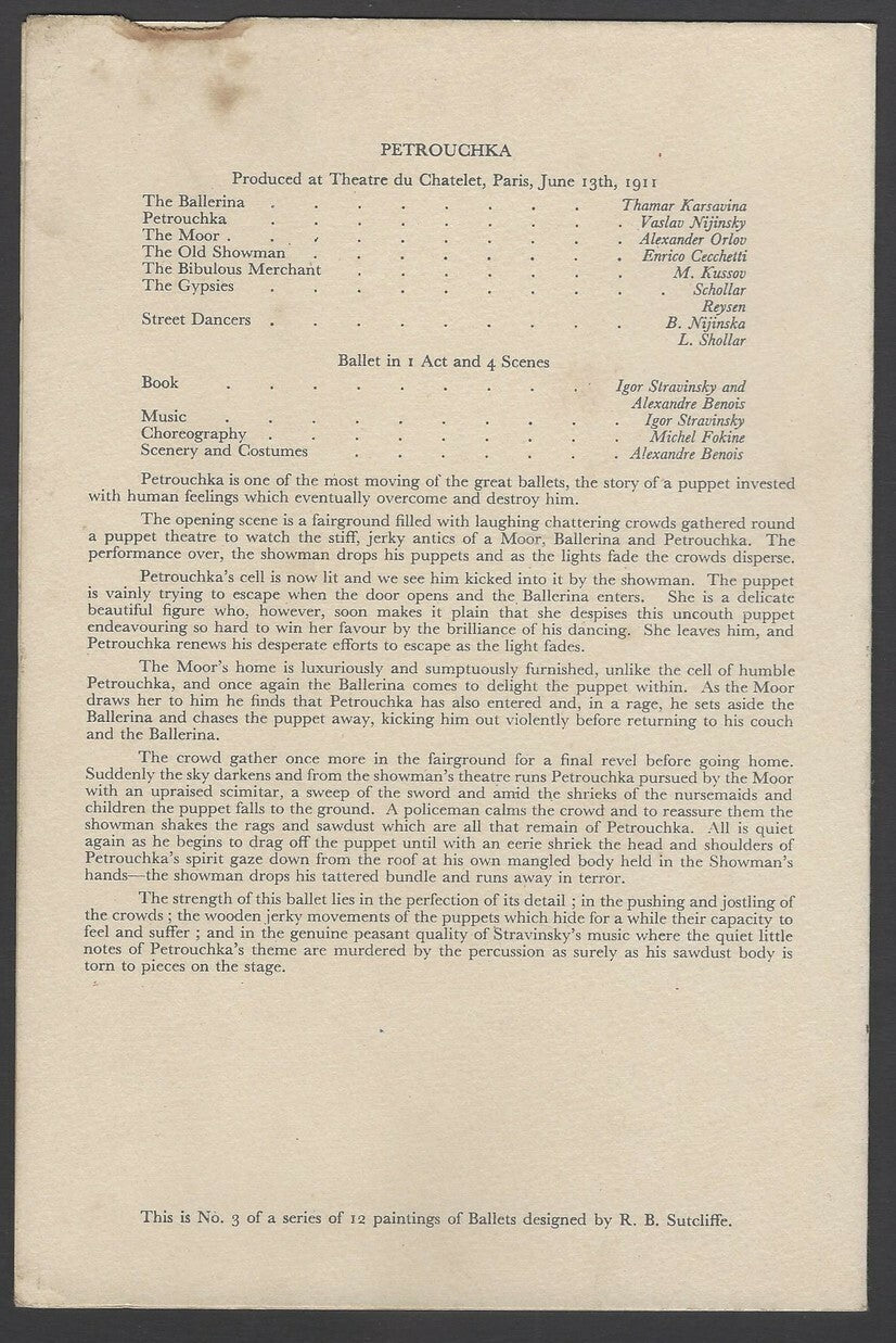 B.I. British India Line Ballets menu cards (4)