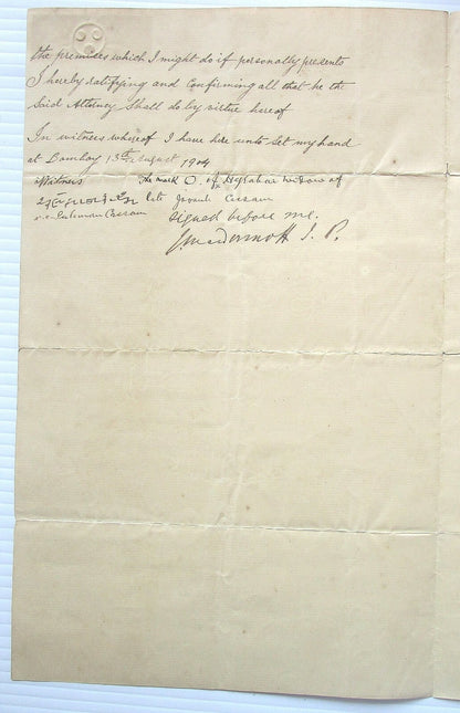 India Indenture document with Special Adhesive QV 5R