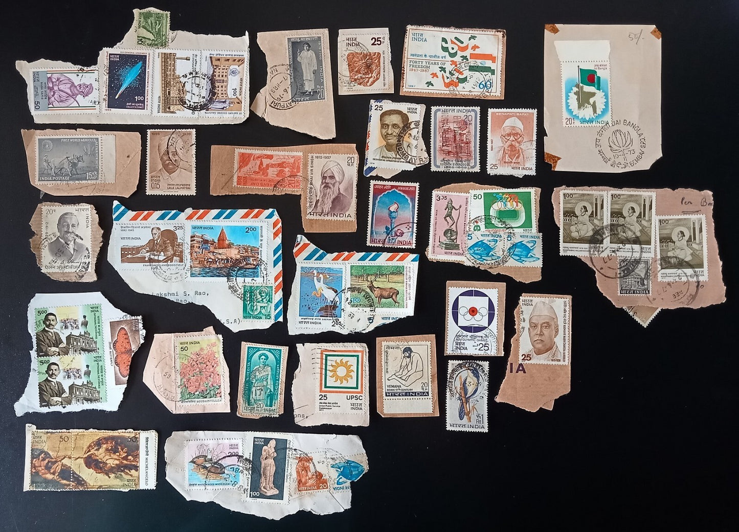 India unpicked on paper commemorative mix (200)