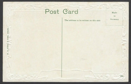 India MUSTAFA PALACE MEERUT vintage real photo embossed colour postcard