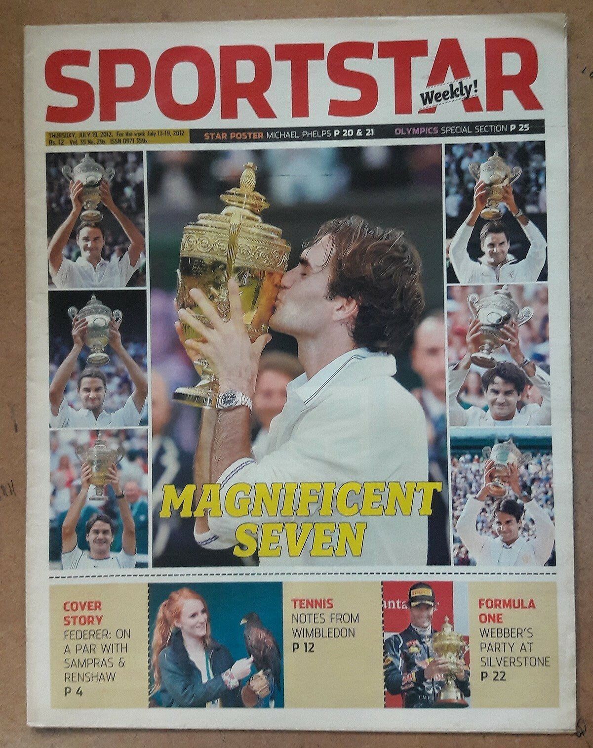 India Sportstar 2008-12 CRICKET cover issues 10” X 13” (5)