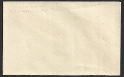 India 35p red envelope with part stamp printed on back side error