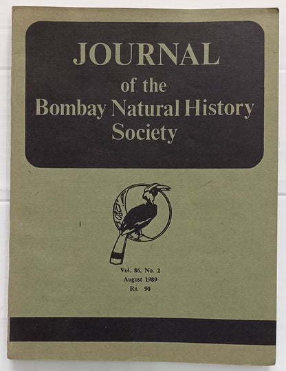 AOP India JOURNAL OF THE BOMBAY NATURAL HISTORY SOCIETY August 1989