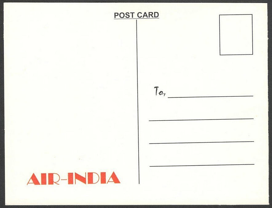 AIR INDIA MOSCOW reprinted postcard