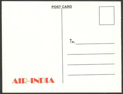 AIR INDIA MOSCOW reprinted postcard