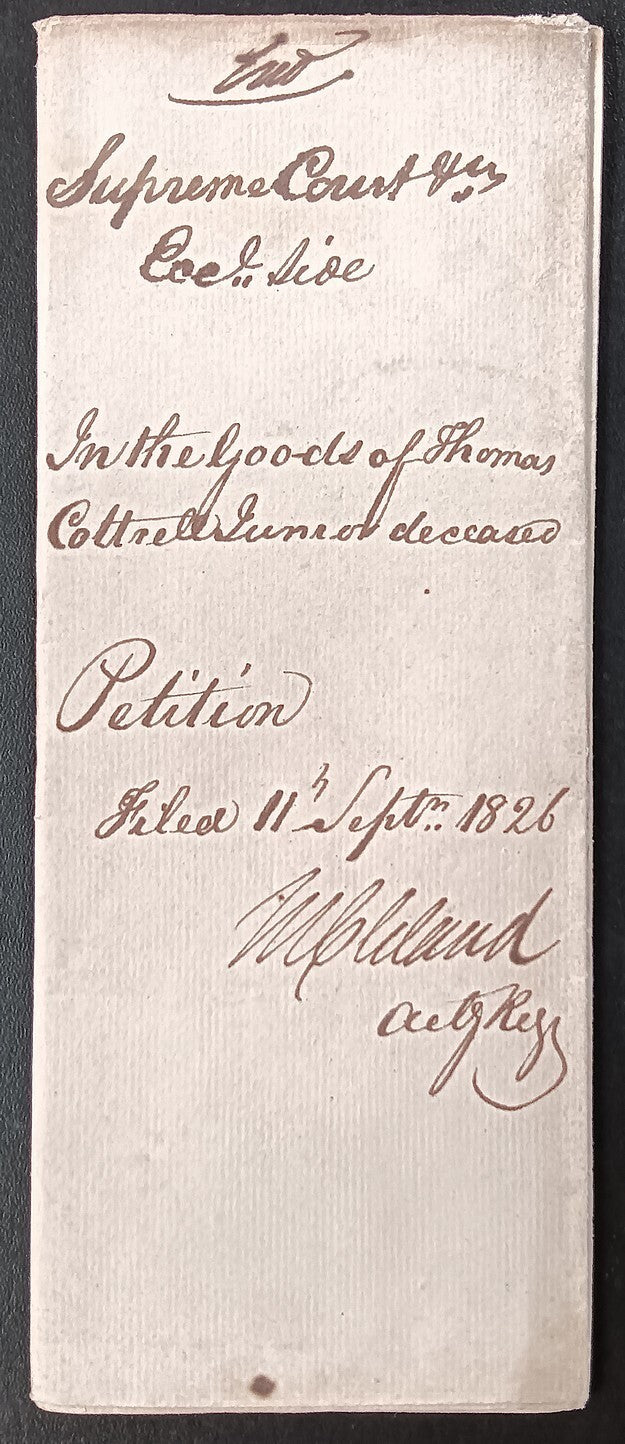 India King George IV 1826 Fort William, Calcutta 2 page document