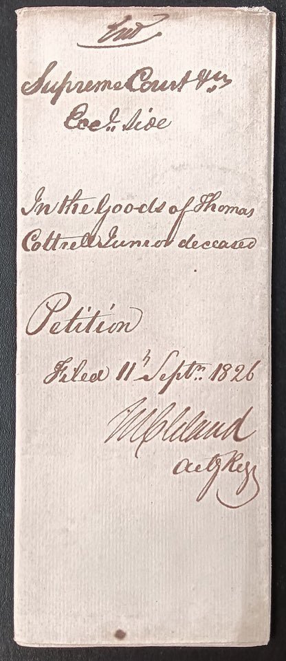 India King George IV 1826 Fort William, Calcutta 2 page document