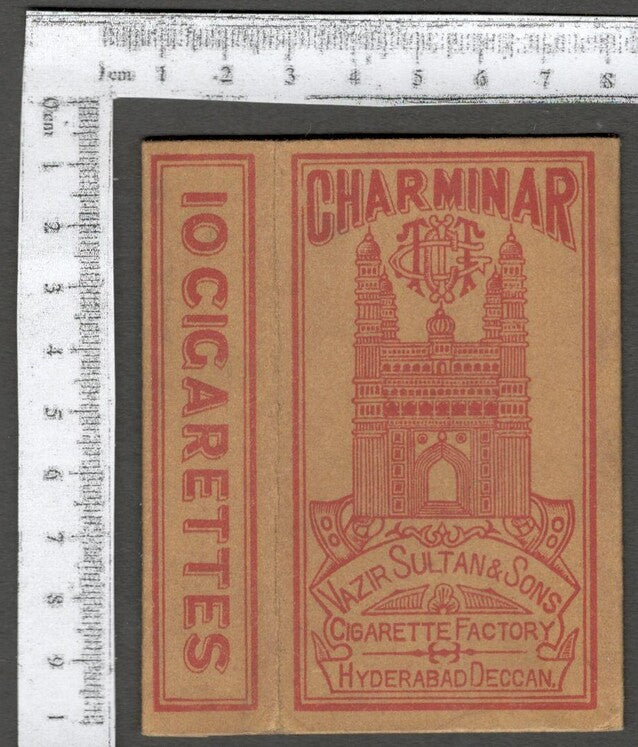 AOP India vintage empty packet CHARMINAR Cigarettes Vazir Sultan & Sons 