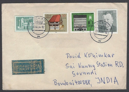 AOP Germany East DDR covers to India (9)